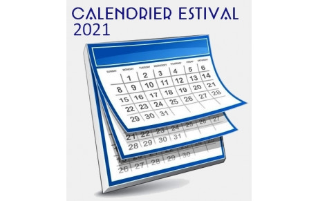 Calendrier saison extérieure 2021